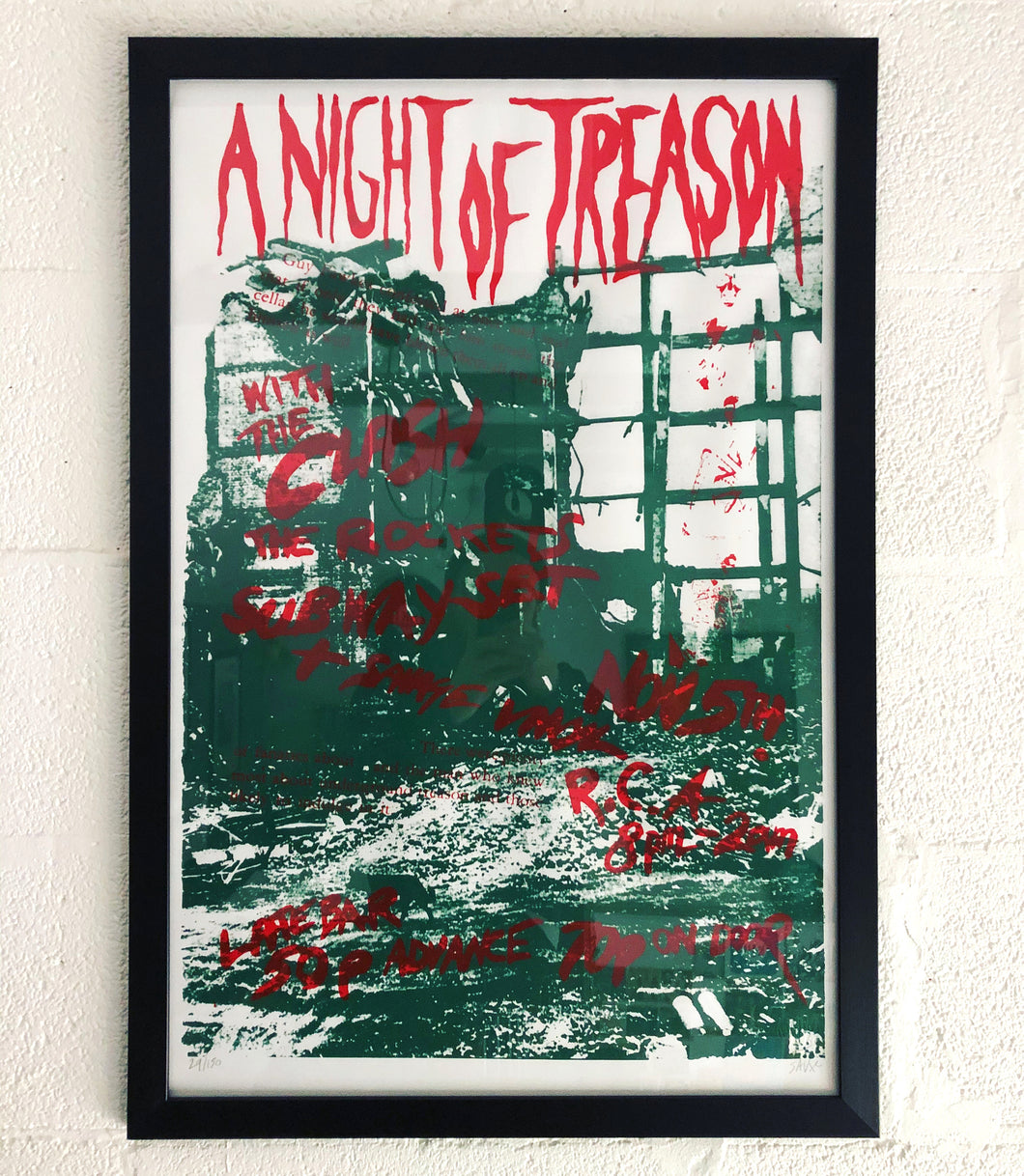 The Clash 'Night of Treason' Limited Edition Signed & Numbered Screen Print
